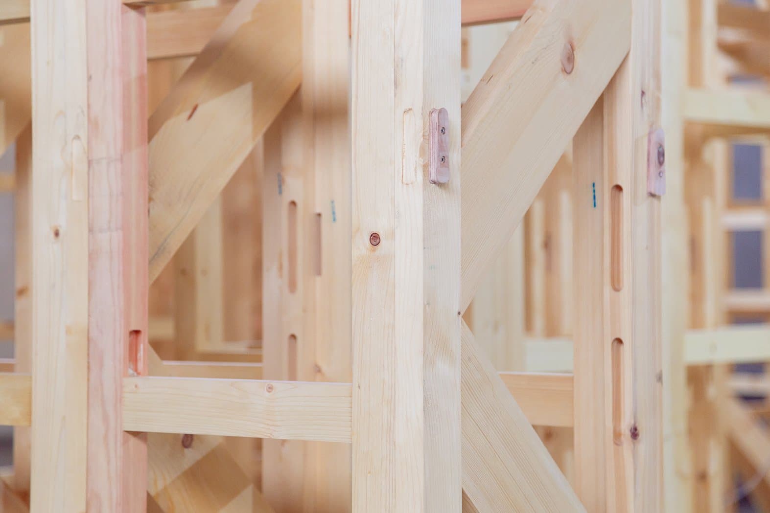 Image of wooden construction framing