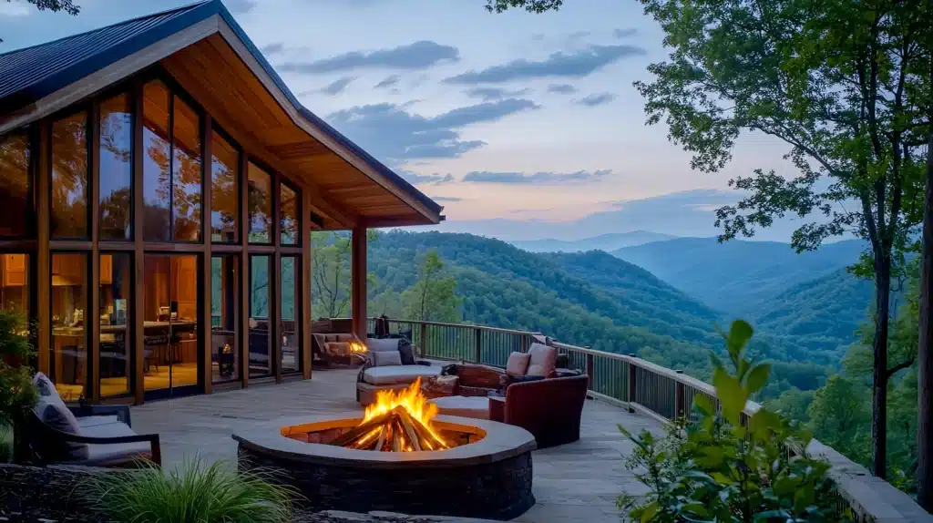 Building a house in the Asheville mountains